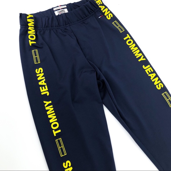 Tommy Jeans Logo Taped Leggings in Blue - Picture 7 of 8